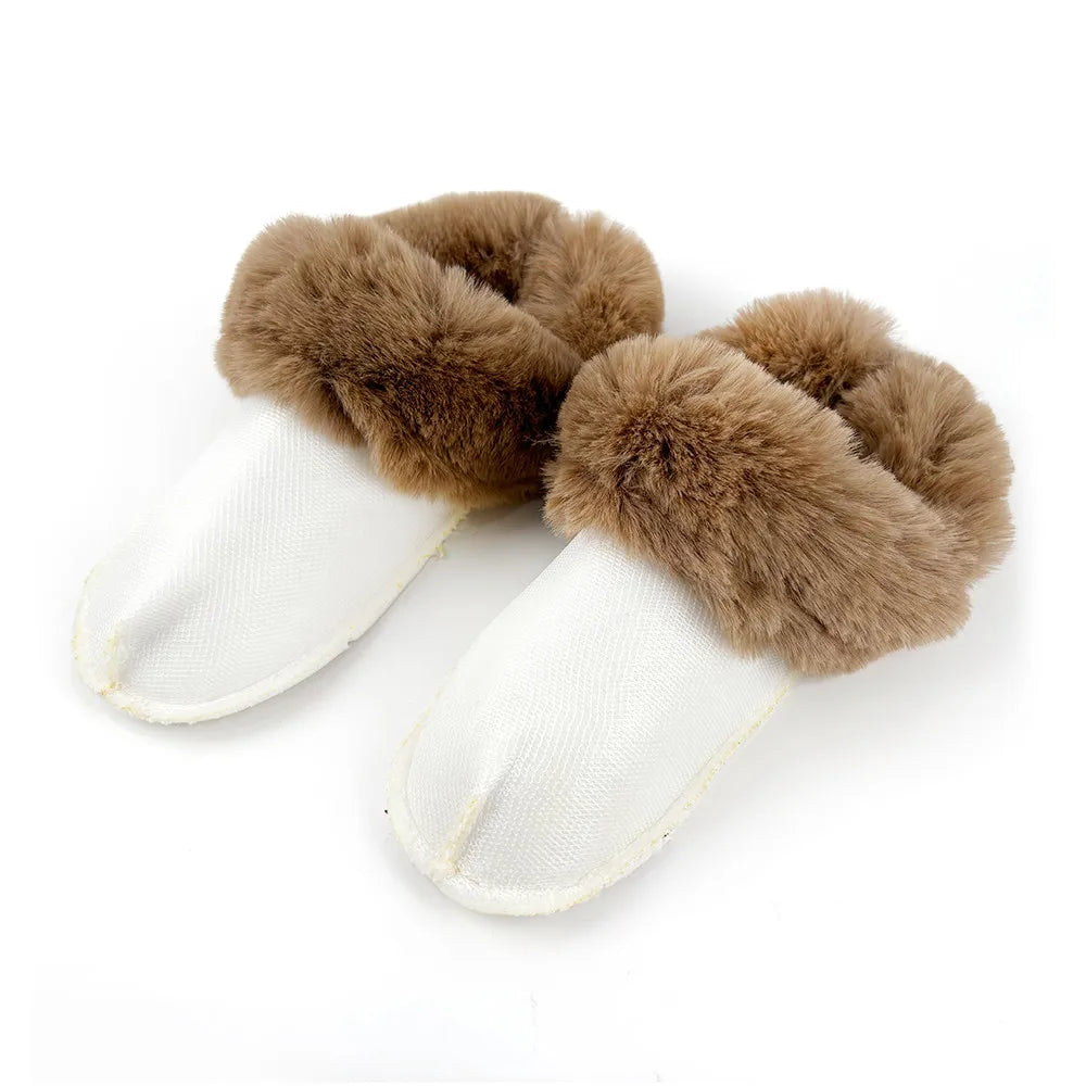 LuxeFur Soles White